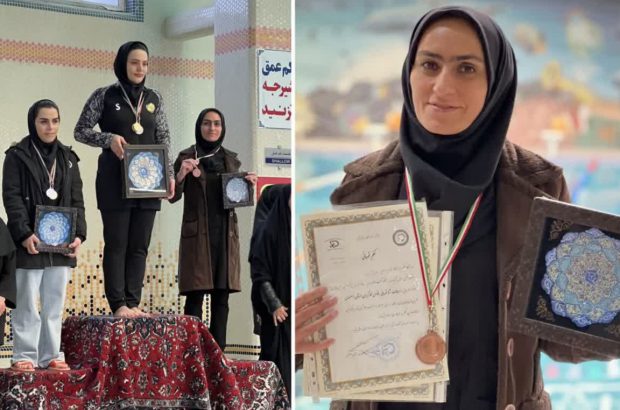 افتخار آفرینی بانوی آران و بیدگلی در مسابقات شنای کارگری استان اصفهان