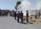 برگزاری مانور بزرگ اطفاء حریق در بخش کویرات آران‌وبیدگل با مشارکت مسئولین و مردم